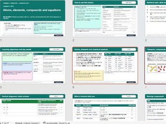 AQA Unit 1 Chem FT Comb Revision lessons