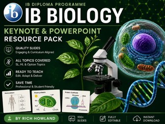 Full Bundle: IB Biology Powerpoints Detailed Covering ALL Topics for New Course