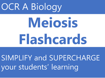 Meiosis Flashcards (OCR A Biology)