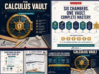 The Calculus Vault: An Escape Room Adventure in Differentiation and Integration | Math Game