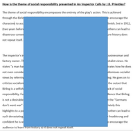 An Inspector Calls Theme of Social Responsibility Model Answer