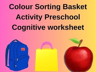 Colour sorting Basket Worksheet