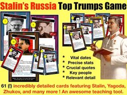 Stalin's Russia Top Trumps Game - 61 cards