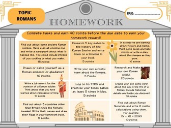Romans Topic Homework Grid