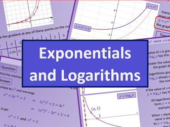 Exponential functions and Logarithms - A level AS Mathematics