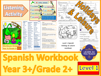 PRIMARY SPANISH WORKBOOK - HOLIDAYS & LEISURE