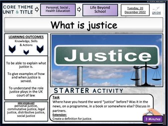 Justice PSHE + Citizenship
