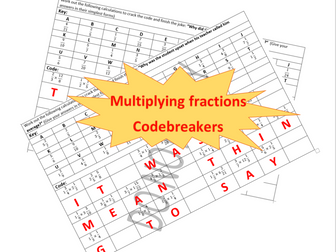 Multiplying fractions codebreakers