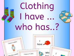 I have ... Who has ... Clothing vocabulary game (US English)