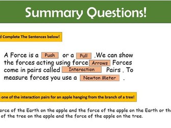 1.1 Introduction To Forces KS3