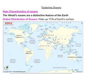 OCR Geography A Level Exploring Oceans full topic notes and resources