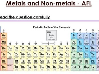 KS3 Metals & Non-metals six mark Question