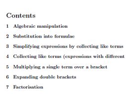 Algebra for GCSE/IGCSE worksheets (with solutions)