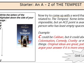 The Tempest Act 4 Scene 1 Lesson