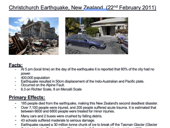 Christchurch earthquake case study