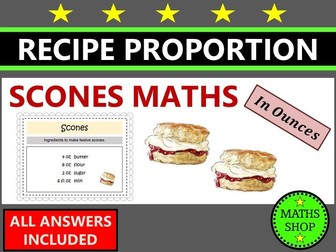 Maths Recipe Questions GCSE 9-1 in Ounces