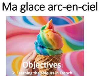 French colours: Ma glace arc-en-ciel