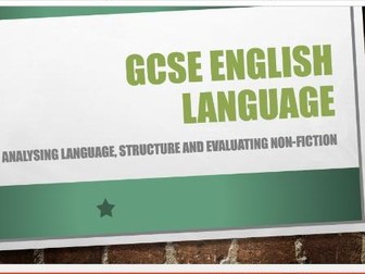 GCSE English Lang. Paper 2: analysis of language, structure and evaluation responses