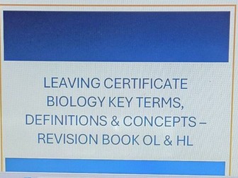 Leaving Cert Biology – Definitions Book