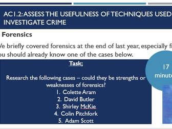 Unit 3 WJEC Criminology AC1.2 Whole Lesson