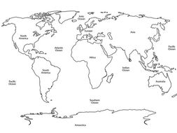 Oceans and Continents The World