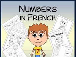 French Numbers Vocabulary Sheets, Printables, and Memory Game