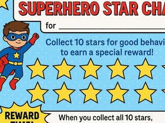 Superhero Reward Chart