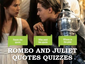 Romeo and Juliet quote quizzes