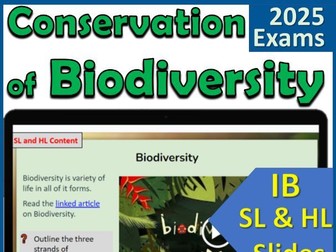 IB Biology A4.2 Conservation of Biodiversity - First Exams 2025 - Presentation