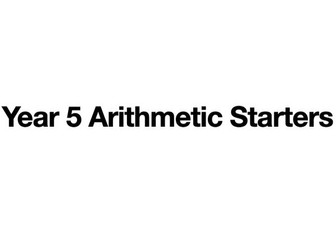 Year 5 Autumn 1 Arithmetic Starter