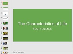 Characteristics Of Life Lesson Year 7 Science Ks3 Powerpoint Characteristics Of Life Lesson Year 7 Science Ks3 Powerpoint