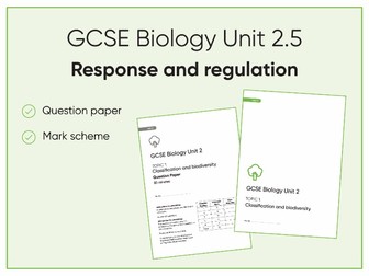 WJEC GCSE Biology 2.5 Response and regulation question booklet