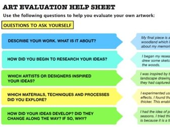 Art Evaluation Help Sheet