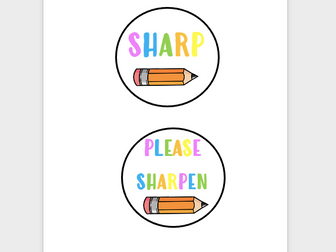 Pencil station labels!