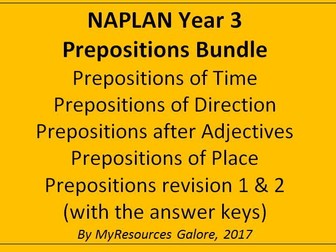 NAPLAN: Year 3 Prepositions Bundle