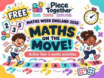 FREE Maths Week England 2026 | Year 1 Maths on the Move Activities | KS1