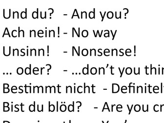 German - speaking phrases to help you react to your partner