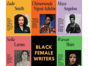 Black History Month - Female Writers Classroom Display Posters