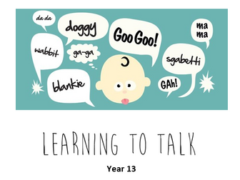 Child Language Acquisition and Development Full Booklet Scheme A Level English Language