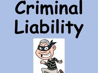 General Elements of Criminal Liability