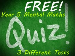 FREE Year 5 PowerPoint Mental Maths Tests (3 weeks)