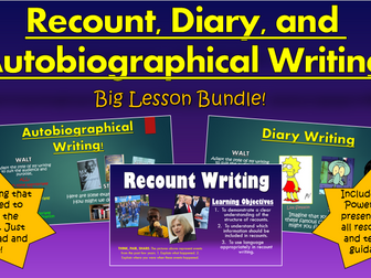 Recount, Diary, and Autobiographical Writing!