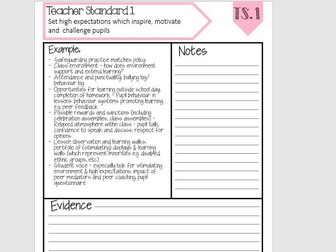 NQT/Trainee Teacher Standards with Examples