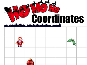 Christmas Coordinates - label grid and locate Christmas items.