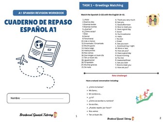 A1 Beginner Spanish Revision Workbook