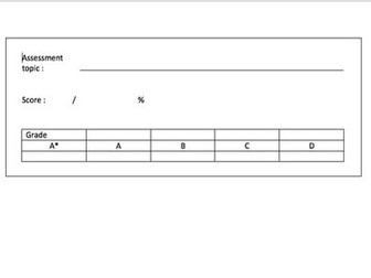 Assessment grades template