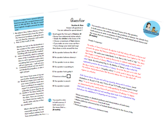 AQA GCSE English Language Paper 2 Mock Papers and Sample grade 9 Answers