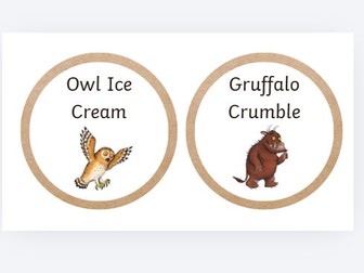 Gruffalo Picnic Labels