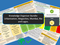 AQA GCSE 9-1 : Megacities Knowledge Organisers and Revision Summaries, Case Study Bundle