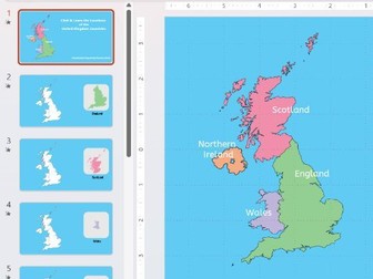Locations of the UK Countries Slide Show/PowerPoint